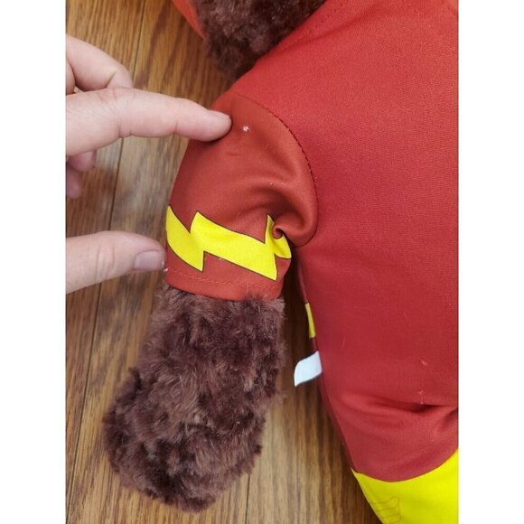 Brown Build-A-Bear Stuffed Animal Plush The Flash Outfit Wired Arms Sound‎ JL - Picture 8 of 13